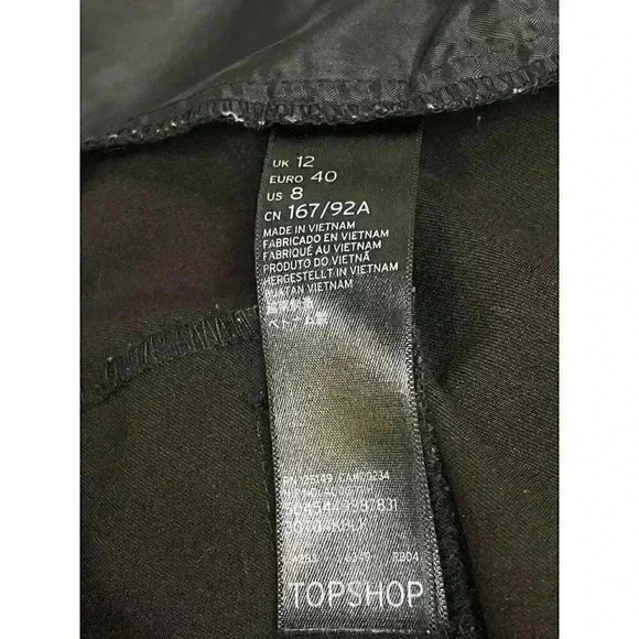 Topshop Tall Black Dress Trousers Size 8 - Picture 4 of 6